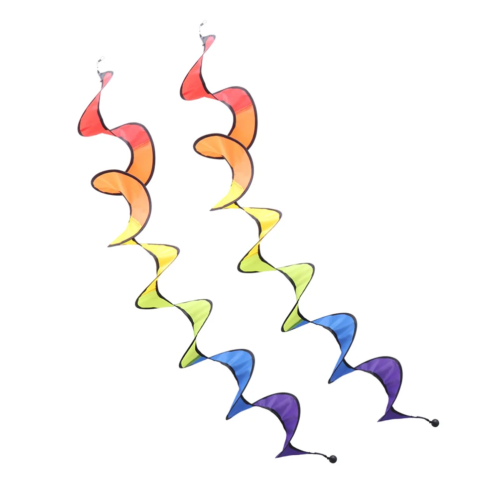 

2Pcs Spiral Rainbow Rotating Windmill Colorful Wind Spinner Hanging Outdoor Garden Lawn Camping Yard Picnic Decoration
