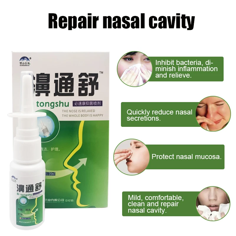 

5/10pcs 20ml Nasal Sprays Rhinitis Treatment Nose Care Comfortable Cure Rhinitis And Sinusitis Nose Spray Natural Herb Spray