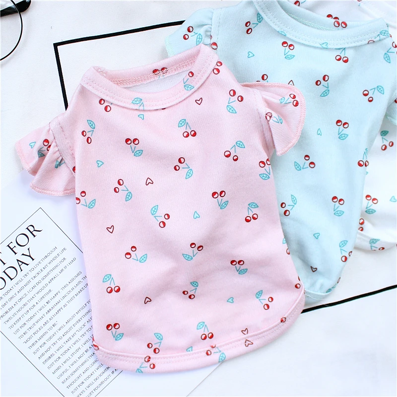 

Fruit Print Pet Clothes Spring and Summer Puppy Vest Teddy Bear Pullover Fashion Pet T-shirt Vest For Small Dog