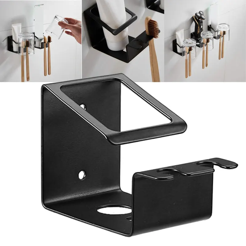 Banyo paslanmaz çelik kendinden yapışkanlı kanca duvara monte diş macunu elektrikli diş fırçası tutucu duvar kanca organizatör aksesuarları