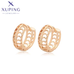 Xuping Jewelry New Arrival Charm Simple No Stone Leaf Elegant Hoop Earrings for Women Lady Party Gift X000686481