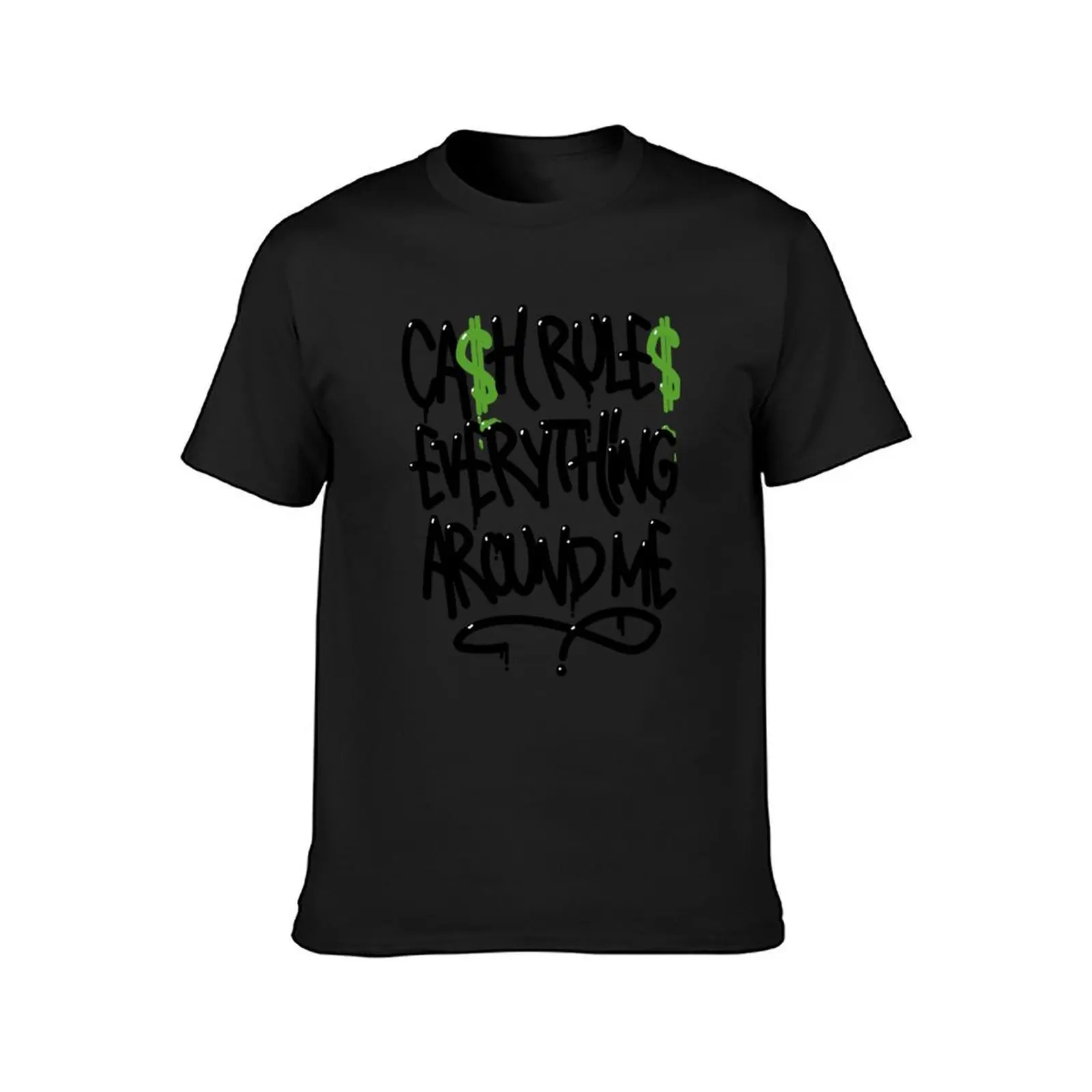 CASH RULES T-Shirt oversizeds customizeds kawaii clothes black t shirts for men