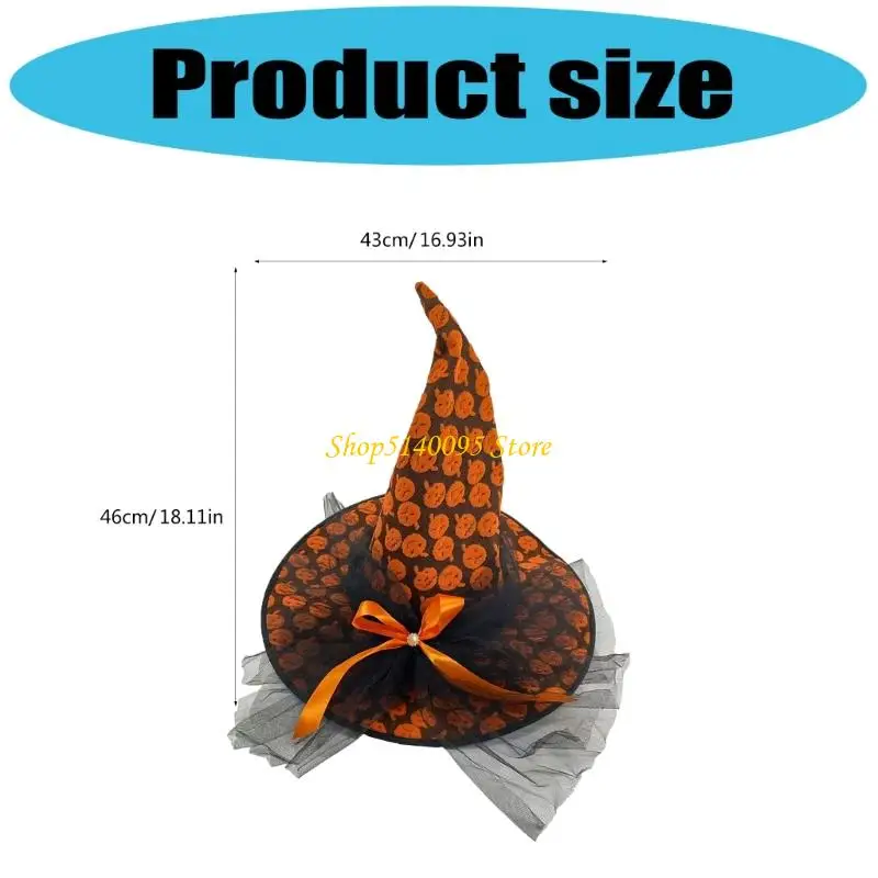 DXAE HALLOWEEN HITCH HAT WITCH MESH COSTUME Accessorio leggero MACCHIO BACCHI COSPLAY per le feste giochi ruolo