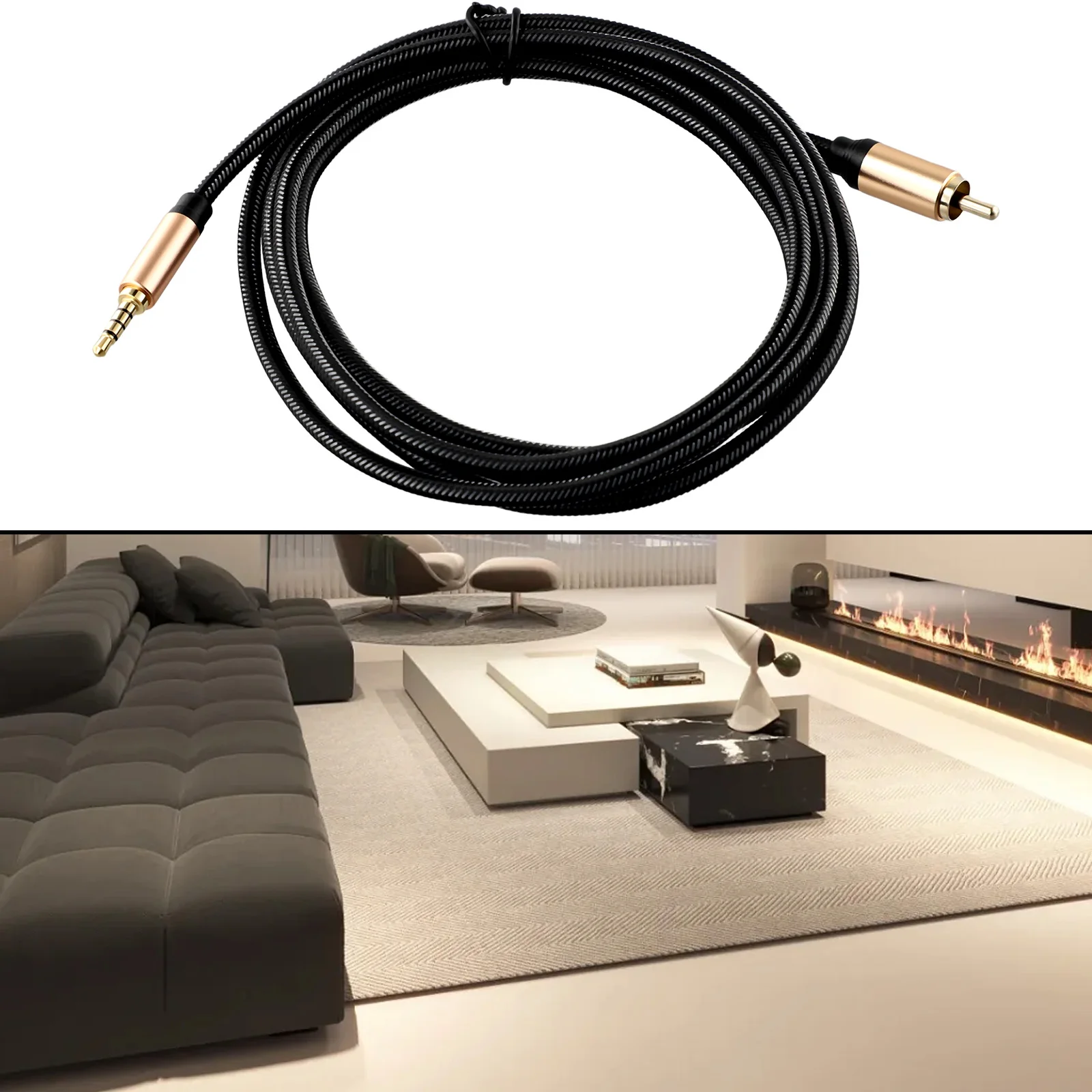 Digital Coaxial Audio Video Cable Stereo SPDIF For RCA To 3.5mm For HDTV Gold-plated Pure Copper Digital Cables Plug-Connectors