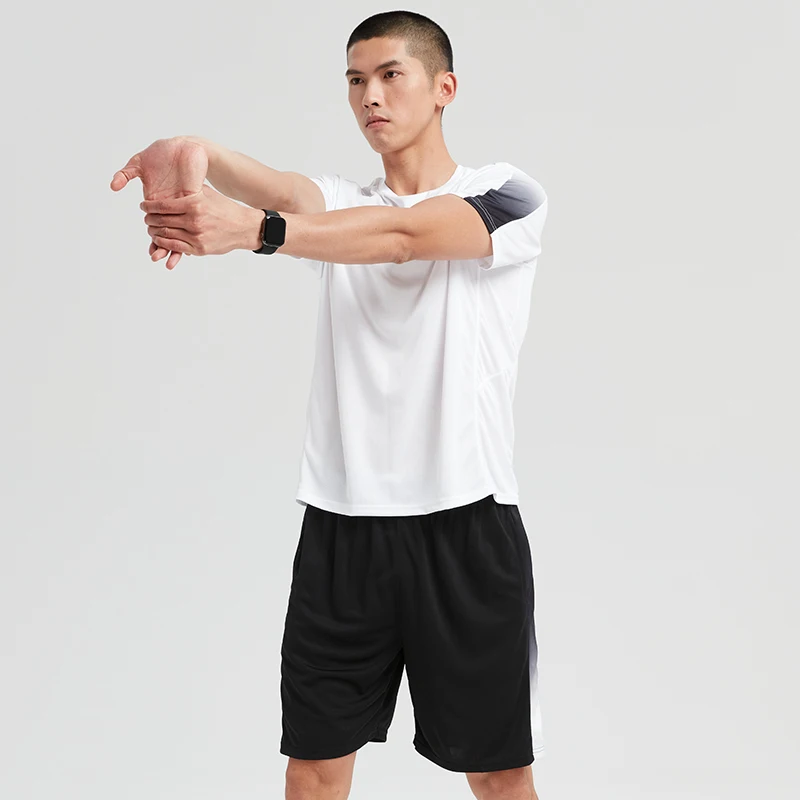 Sportswear Men's 2024 Spring and Summer Quick-dry Short Sleeve T-Shirt Shorts Fitness Set Breathable Casual Running Wear image 4