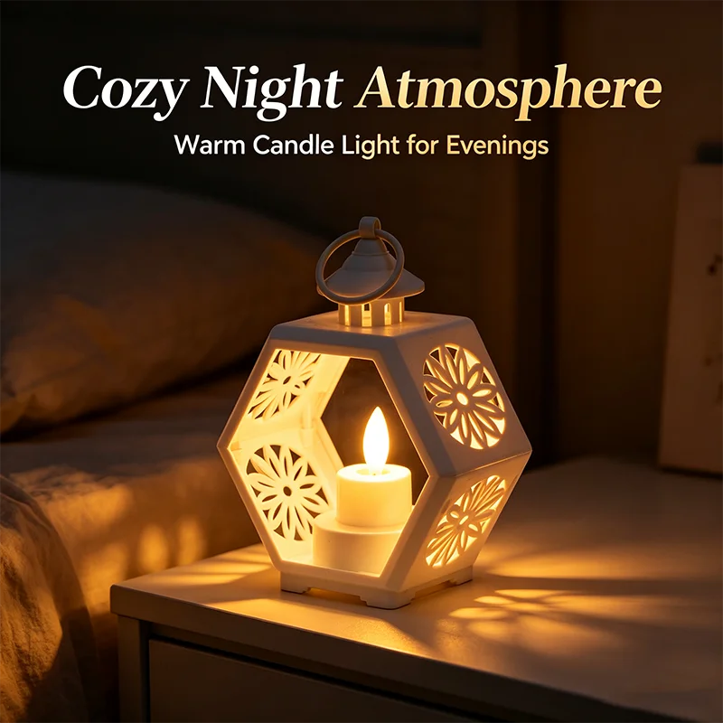 LED Wind Lantern Electronic Candle Light Mini Horse Lamp Christmas Halloween Atmosphere Light Home Party Night Decor