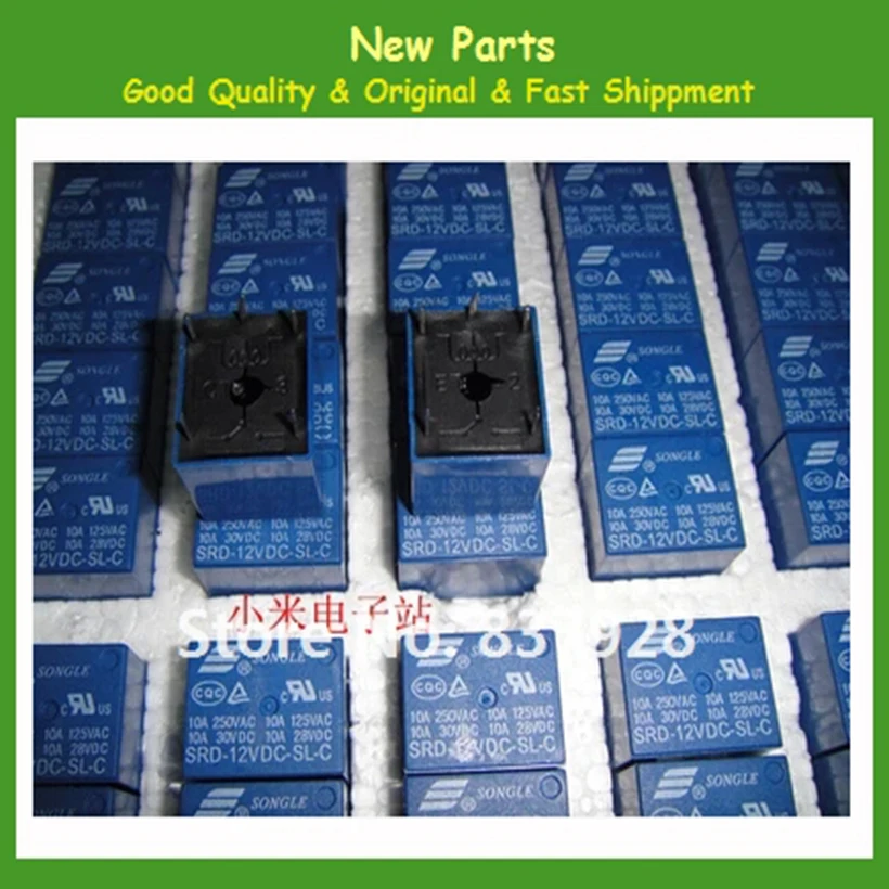 Hot Sell 25pcs/lot SRD-12VDC-SL-C PCB Type 12V DC SONGLE Power Free Shipping SRD-12VDC-SL (YF-8)