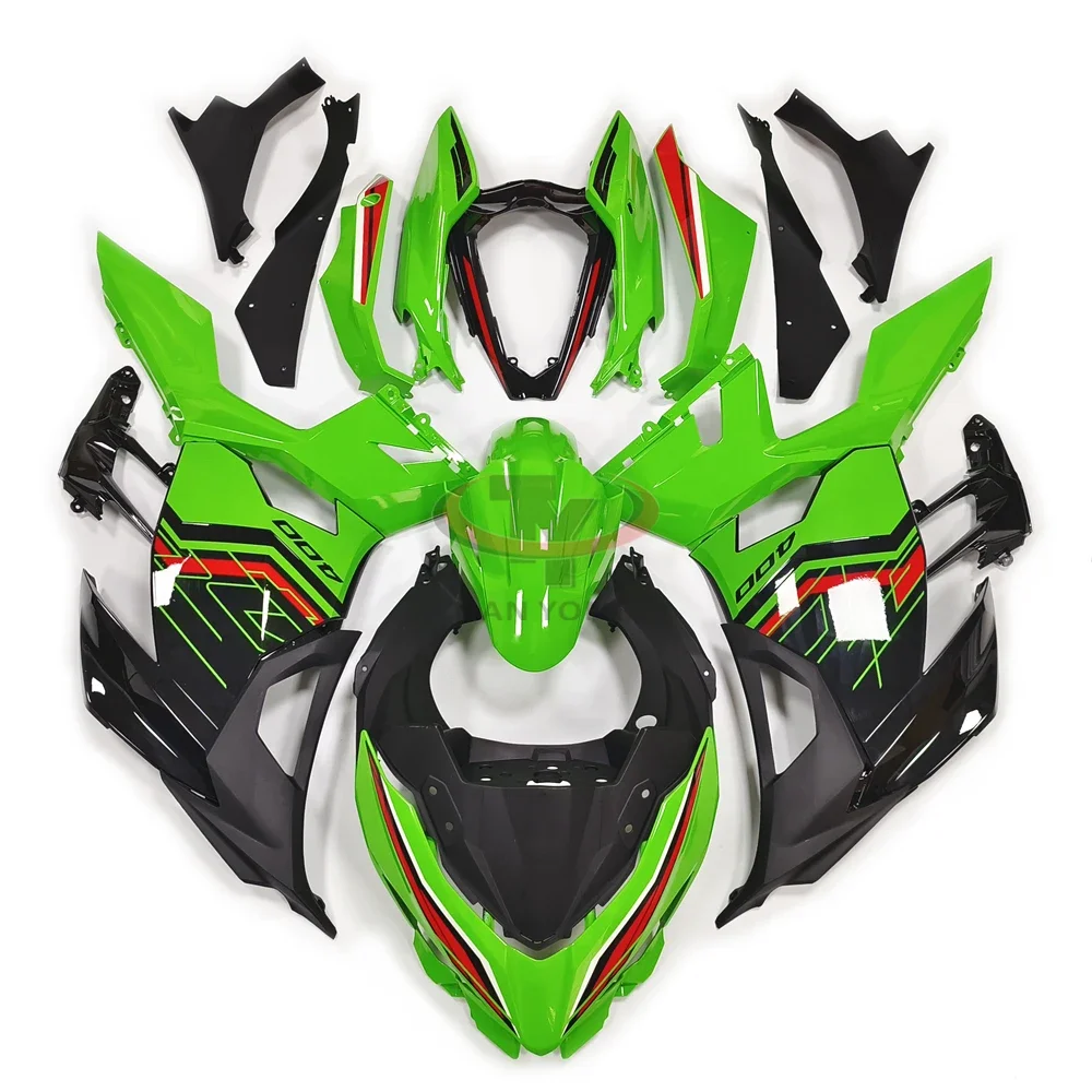 Motorcycle For Ninja400 ninja 400 2018-2024 Full Fairing Kit Bodywork Cowling Injection 2023 Prints with Green and Black Lines