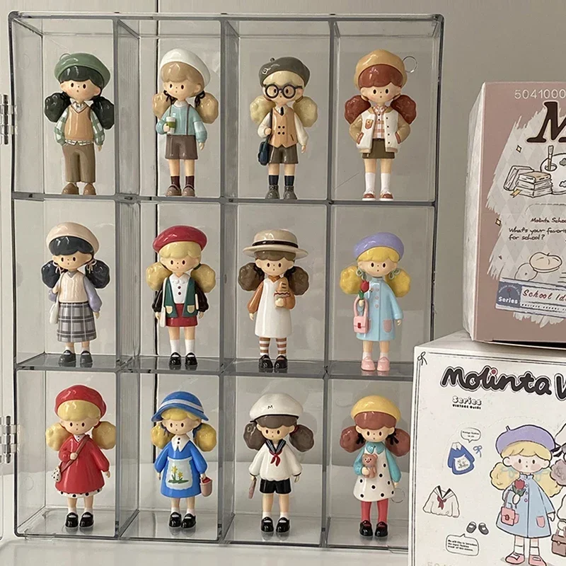 Genuine Kawaii Molinta School Time Series Blind Box  Mystery Box Toys Anime Action Figure Desktop Ornaments Figurines Girls Gift