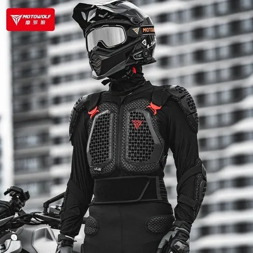 Imagen 2 del producto Chaqueta de motocicleta Motowolf, chaqueta de armadura para hombre y mujer, chaqueta protectora para el cuerpo de motocicleta, equipo de protección para montar con certificado CE