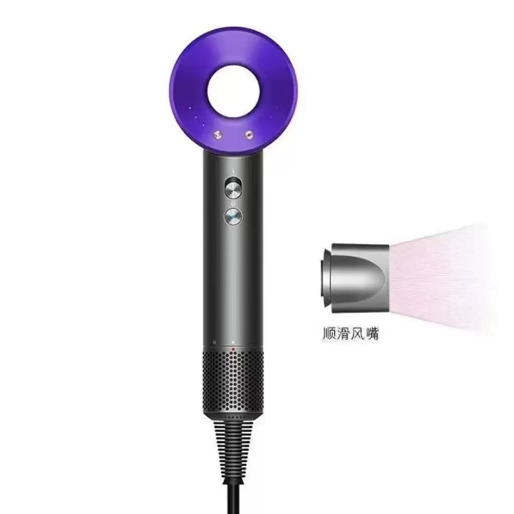 

2025 новейший безлистный фен, профессиональный отрицательный ион, постоянная температура, 5 скоростей, портативный электрический фен для дома, путешествий, укладки