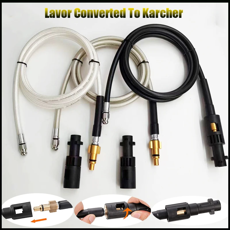 Sewer Drain Cleaning Hose Pipe Cleaner For KarcherK Lavor Conversion Adapter Lavor Converted to Karcher Washer Sewer Jetter Kit