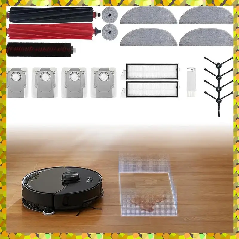 

AGLH For Roborock S8 Maxv Ultra Robot Vacuum Cleaner Main Side Brush Hepa Filters Mop Cloth Dust Bags Replacement Parts