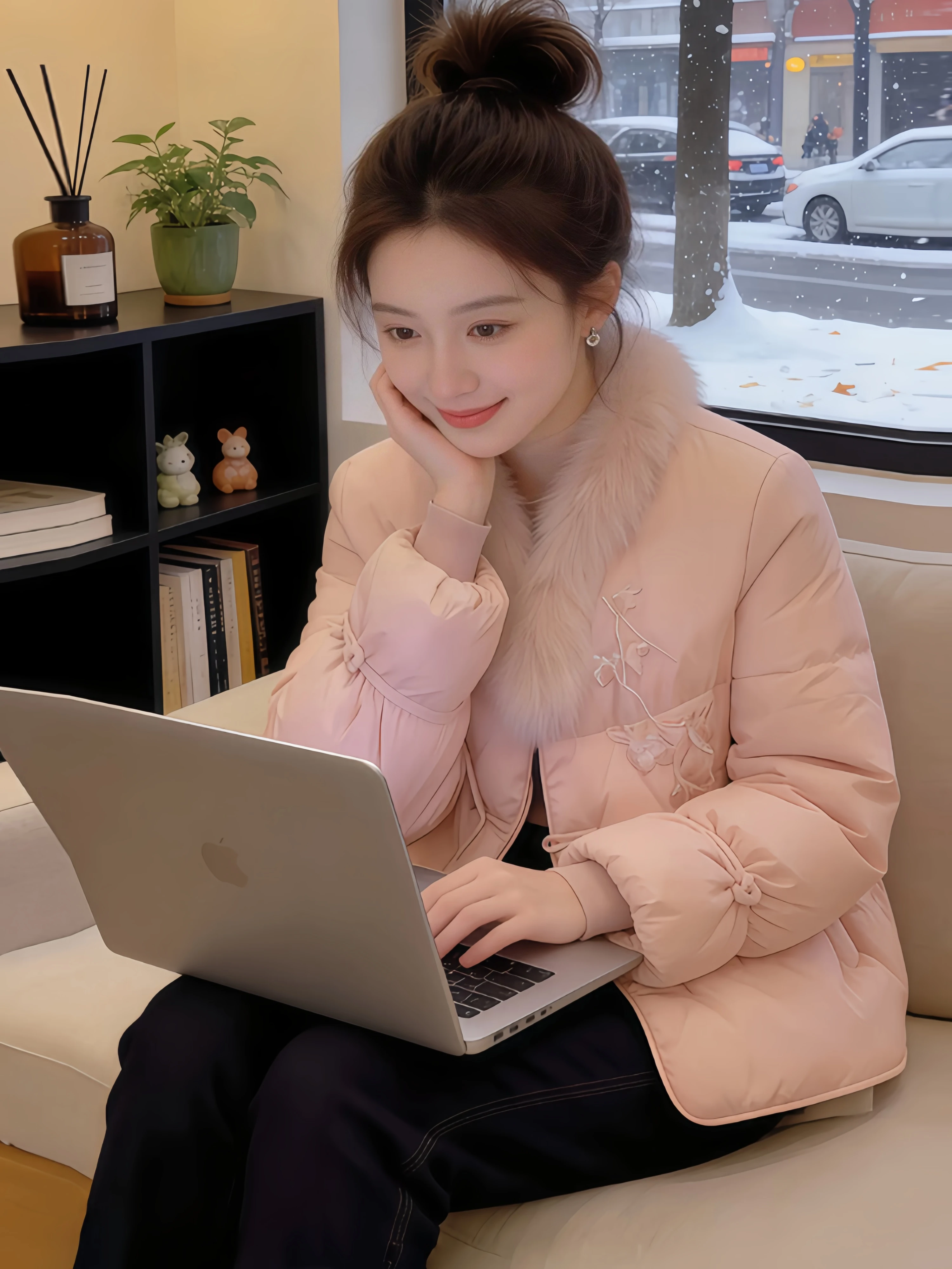 New Chinese Style Embroidered Cotton Jacket Women's Winter Warm Heavy Embroidery Button Coat Unique Beautiful Korean Version