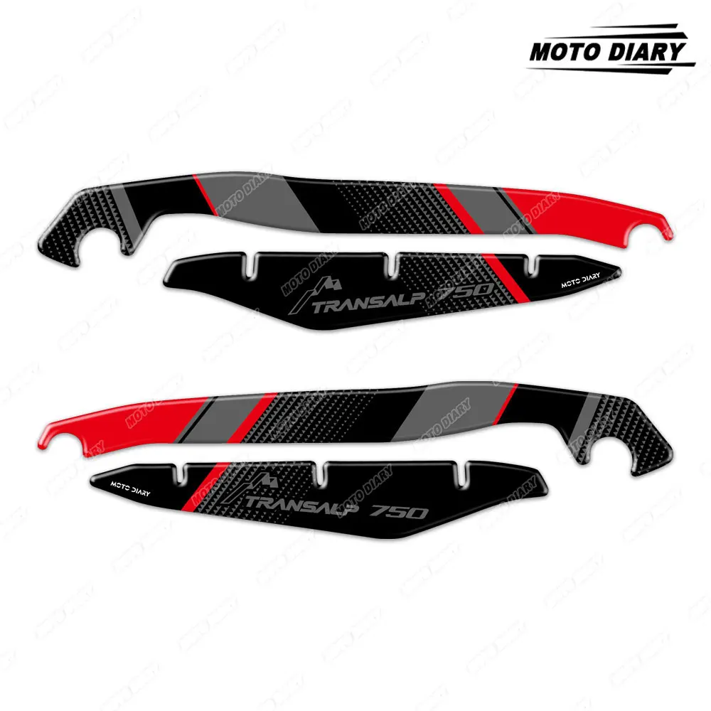 For XL750 Transalp 750 XL 2023 2024 2025 3D Resin Handguard Stickers Motorcycle Hand Guard Shield Protections Decals Kit