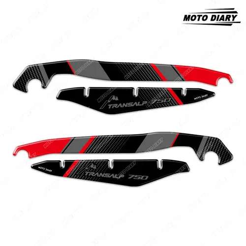Imagen 2 del producto Para XL750 Transalp 750 XL 2023 2024 2025 pegatinas de guardamanos de resina 3D Kit de calcomanías de protección de mano para motocicleta