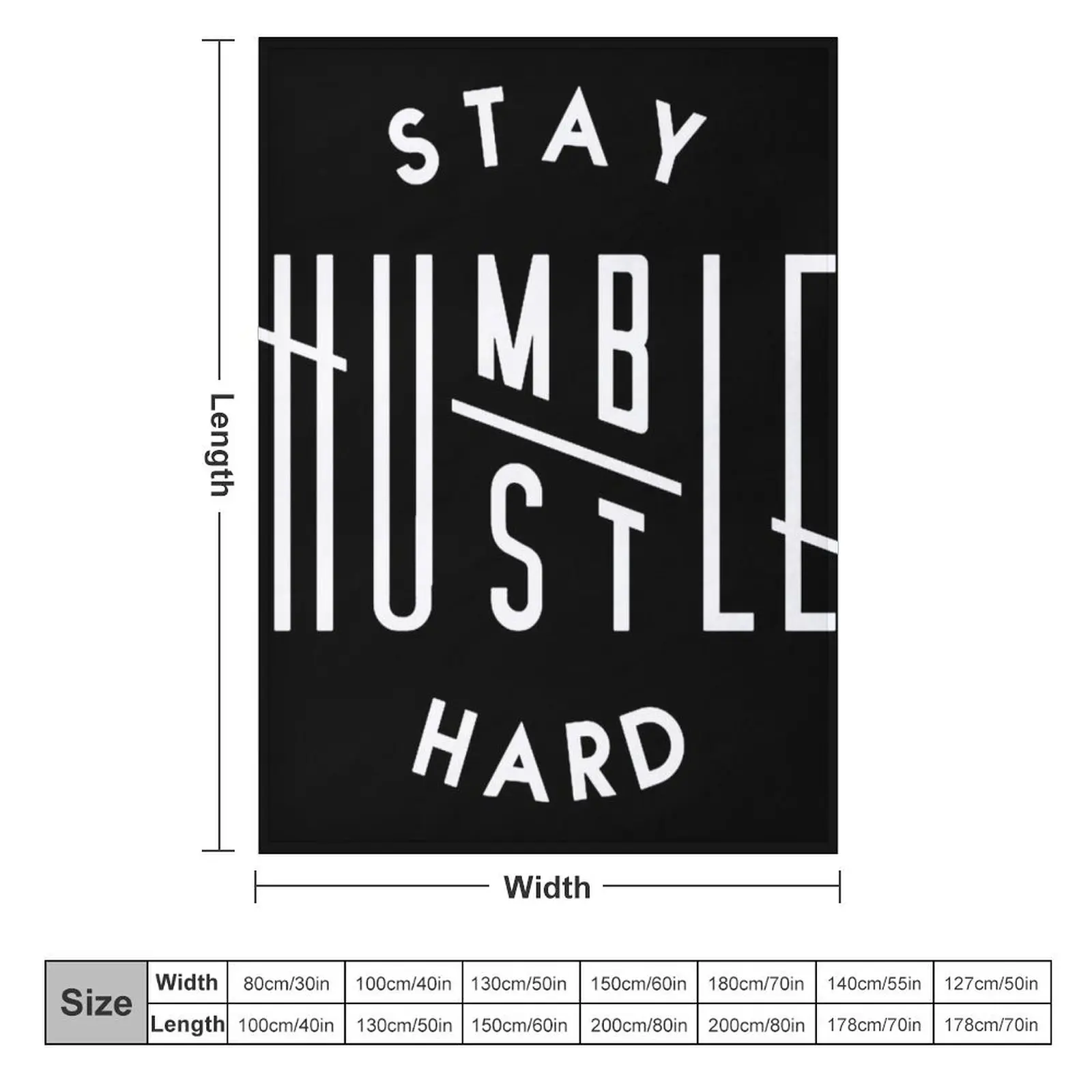 HUSTLE HARD STAY HUMBLE Throw Blanket Bed linens Soft Big Comforter Blankets