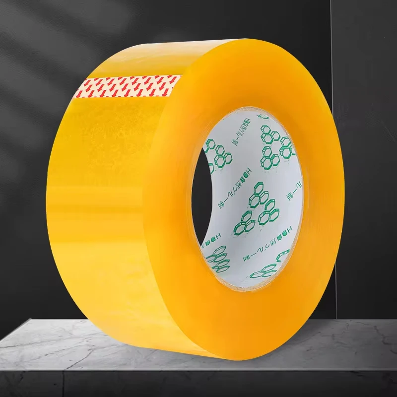 Yellow Carton Sealing Tape Packaging Mobile Transportation Special Mailing Strong Transparent Sealing High Viscosity Fixed Items