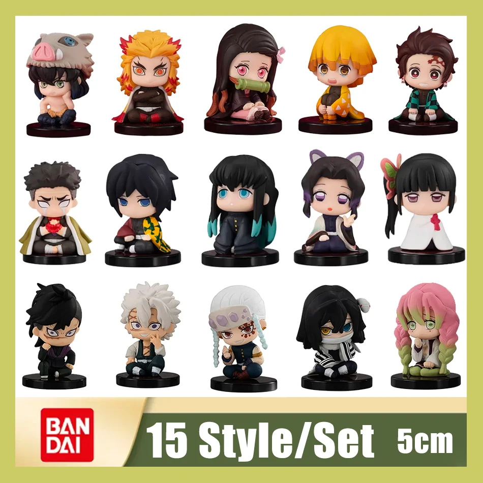 

5 стилей/набор Q версия Demon Slayer сидящая кукла-призрак Tanjiro Nidouzi Inosuke Zenizu фигурка экшн-фигурка модель фильма игрушки кукла