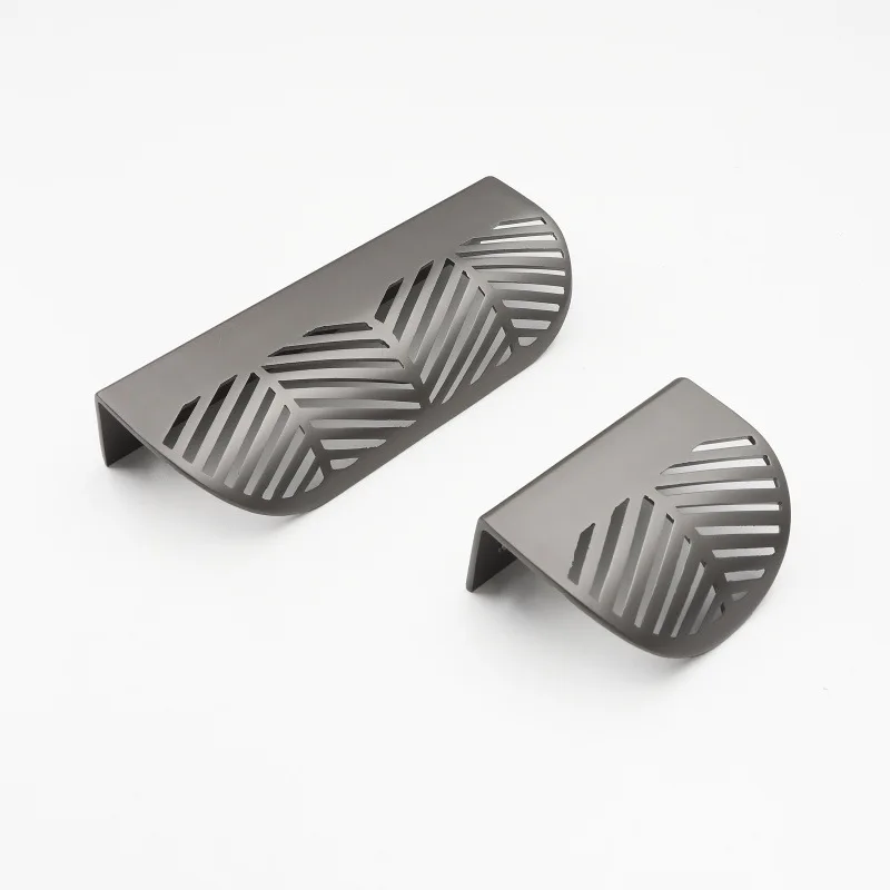 Modern Hollow Leaf Drawer Handle Zinc Alloy Invisible Knob Luxury Wardrobe Cabinet Pull Kitchen Furniture Hardware