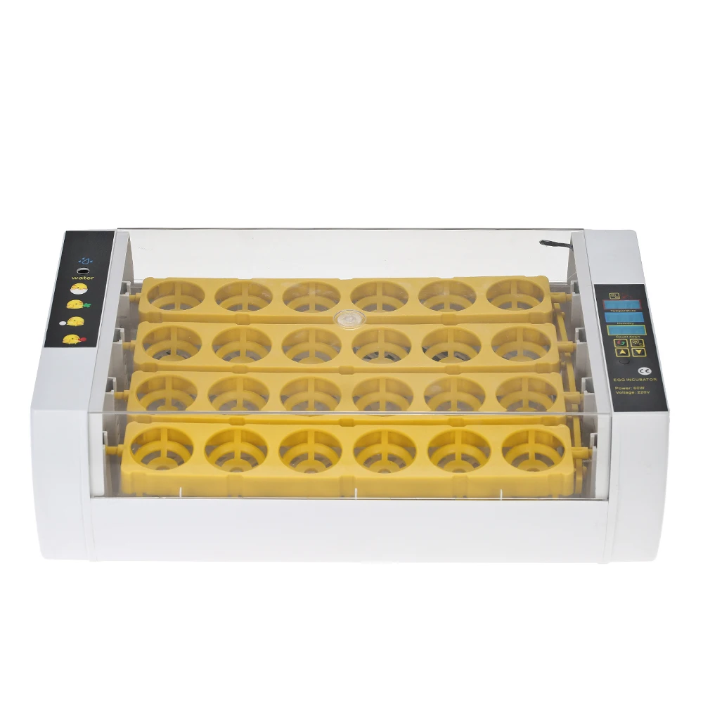 24-Eggs Intelligent Automatic Egg Incubator Temperature Control Hatcher for Hatching Chicken Duck Bird Quail Poultry AC220V