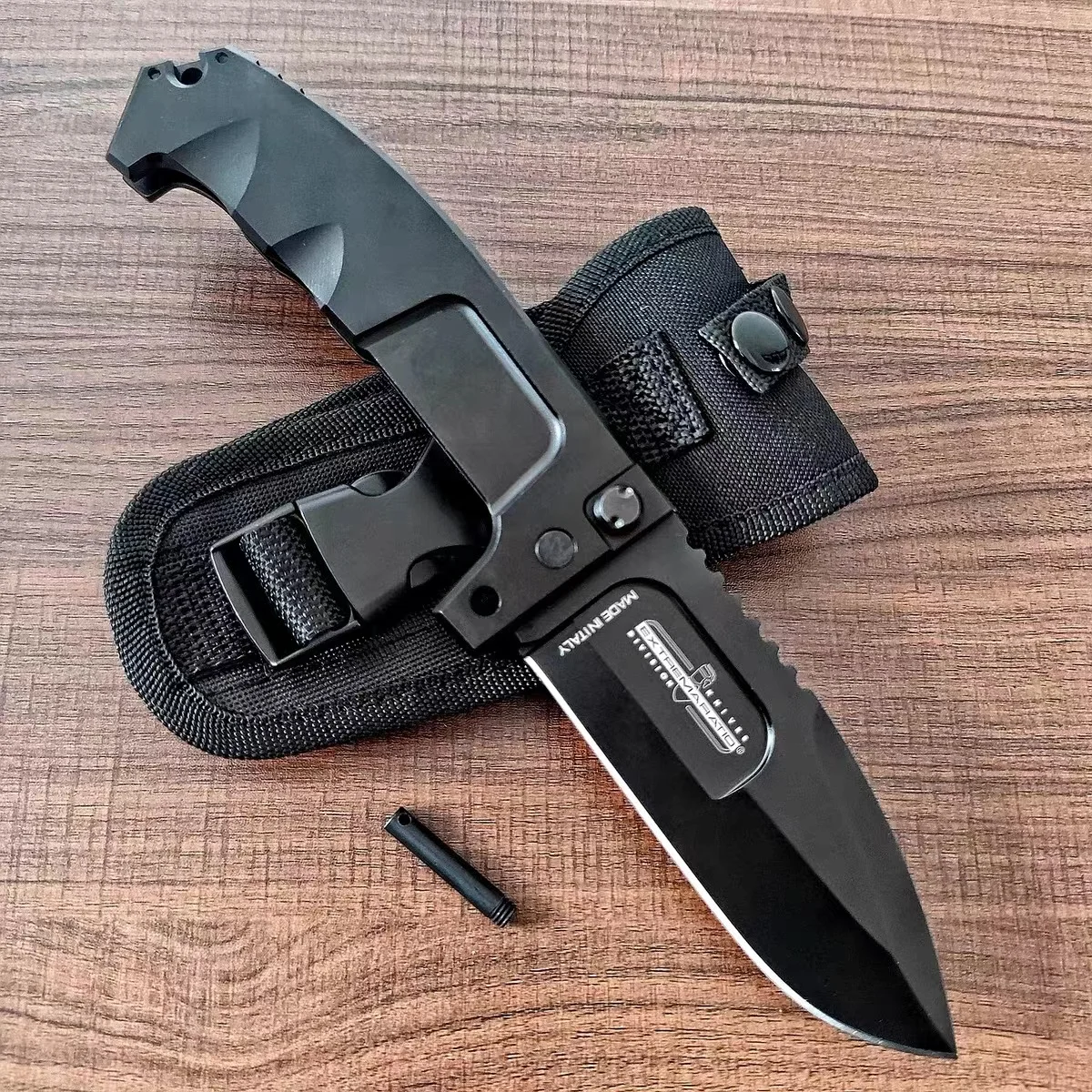 Cuchillo plegable resistente para caza de campo, herramienta de rescate de emergencia, práctico para llevar, cuchillo de autodefensa, cuchillo