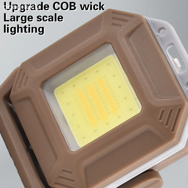 Mini Rechargeable Work Light, Super Bright COB Keychain Light, With Magnet, For Outdoor Camping, Hiking
