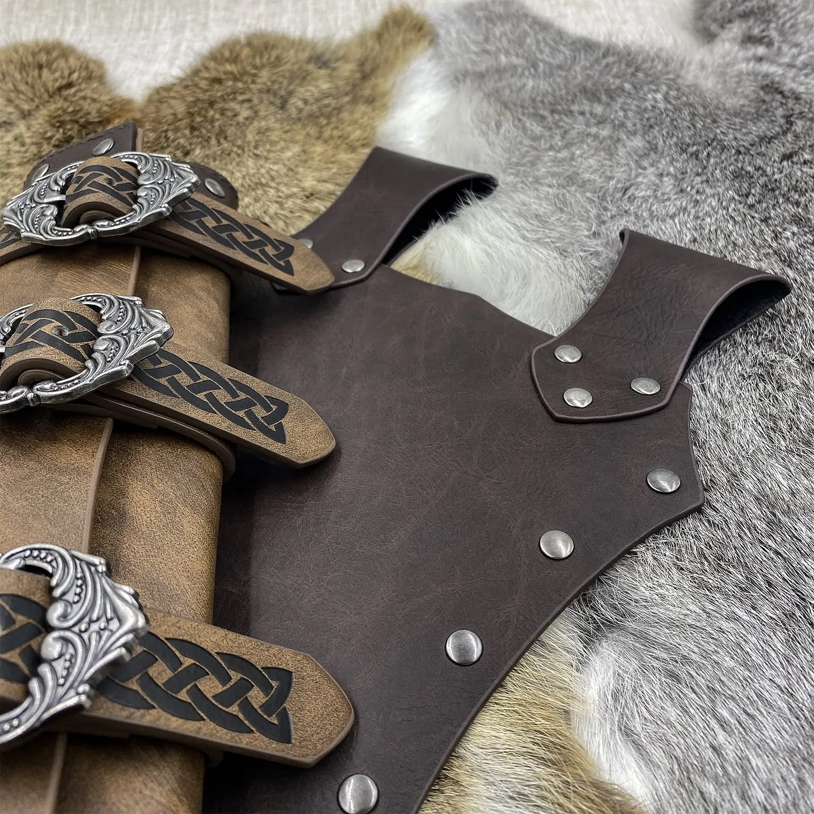 1 Piece of Medieval Imitation Leather Sword Frog, Retro Medieval Sword Set, Mercenary Knight Adjustable Dagger Set