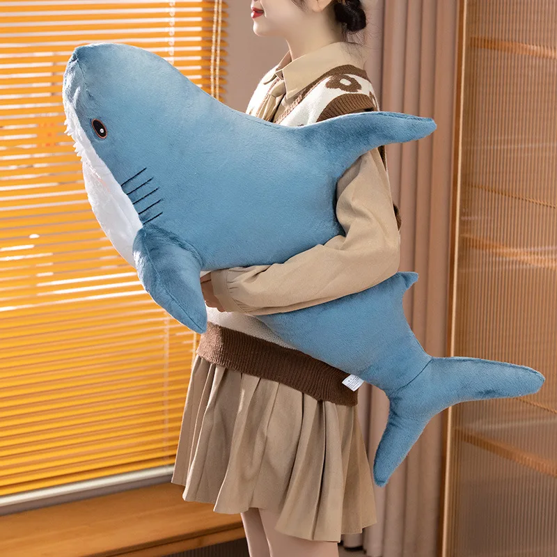 45/60cm Colourful Cute Shark Plush Toy Soft Stuffed Speelgoed Animal Reading Pillow for Birthday Gifts Cushion Doll Gift