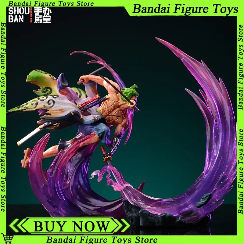 

24CM One Piece Anime Figure GK Ghost Island Sakura Roronoa Zoro Glowing Pvc Action Figurine Collection Model Toys Children Gifts