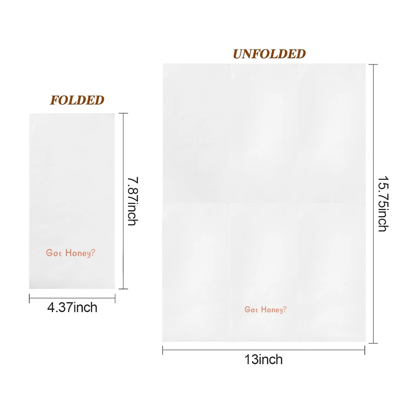 100Pcs  33×40CM  3-layer White and Black napkin White and Black Honey Concert Party Daily