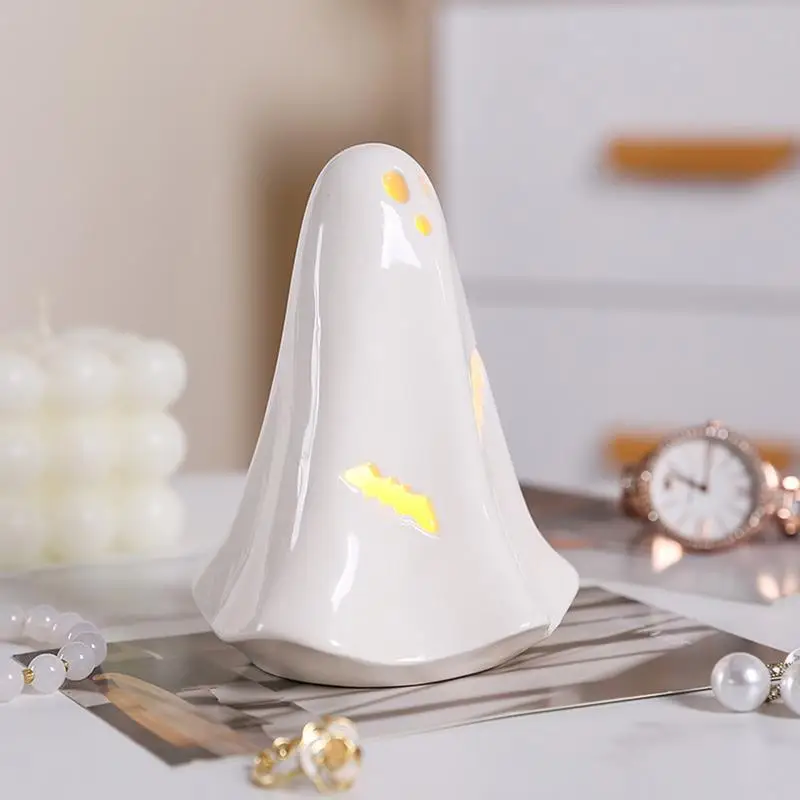 

Halloween Nightlight Ghosts Halloween Table Ghost Light Bat Nightlight Ceramic Cute Ghost For Table Ornament Halloween