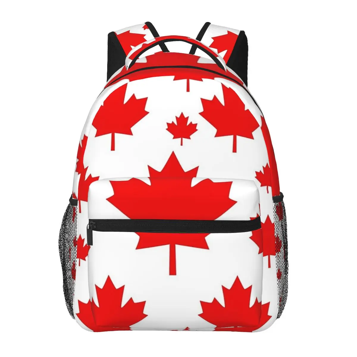 Mochila de cultura nacional con bandera de Canadá para niños y niñas, mochila escolar de dibujos animados, bolso de hombro de gran capacidad