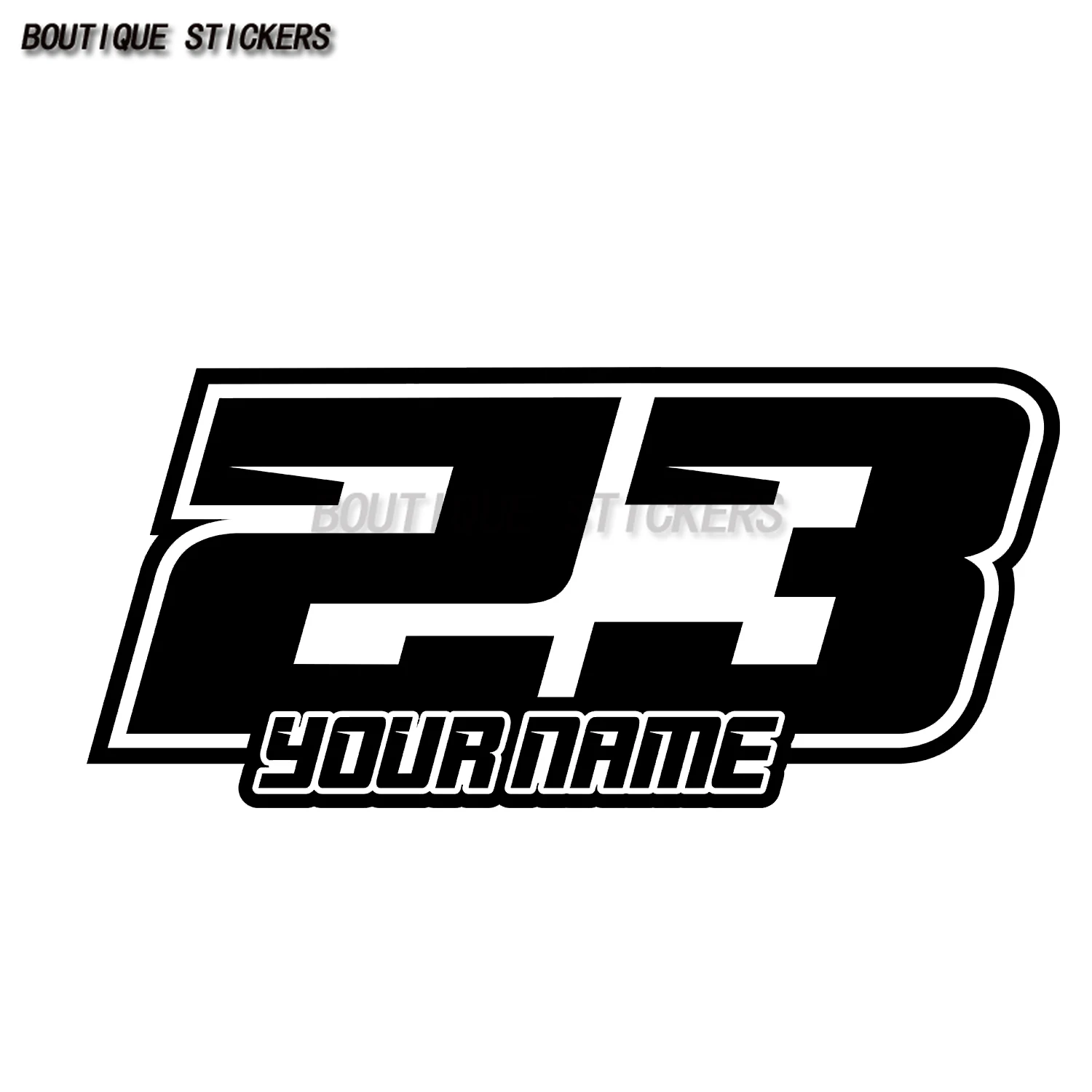 Off road Vehicle Off road Motorcycle Number 23 Number and Name Sticker Vinyl Racing MX Off road Motorcycle Custom Number Name