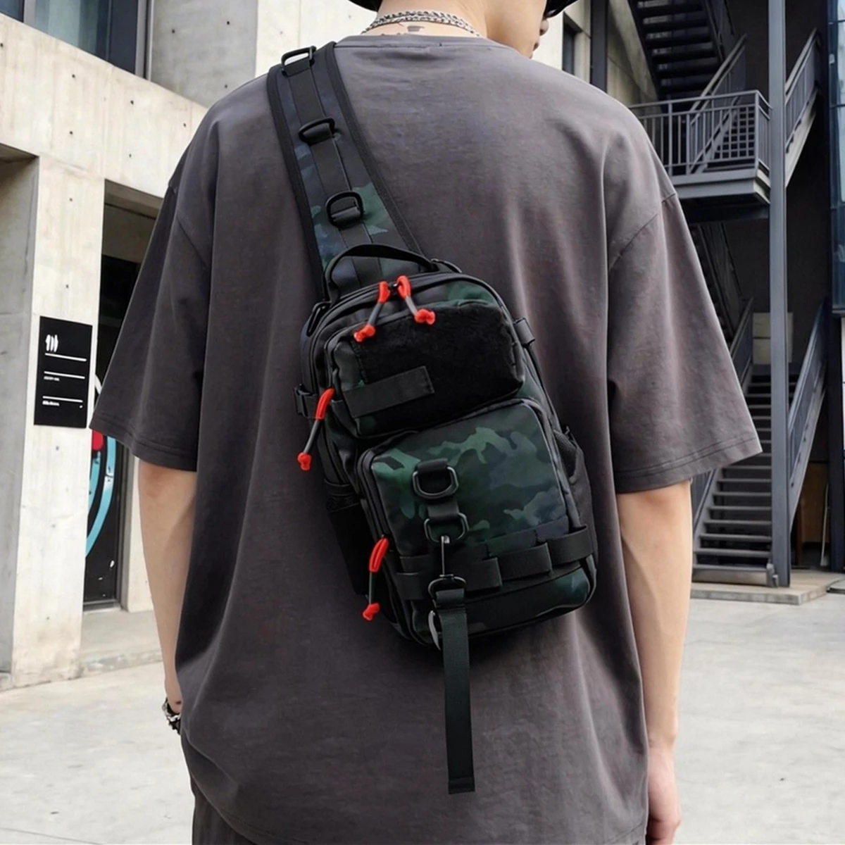 

FIshing Bag Backppack Tactical Chest Sling Outdoor FIshing Lure Rod Men Sports Handbags Shoulder Laser Molle Hunting Hiking Bags