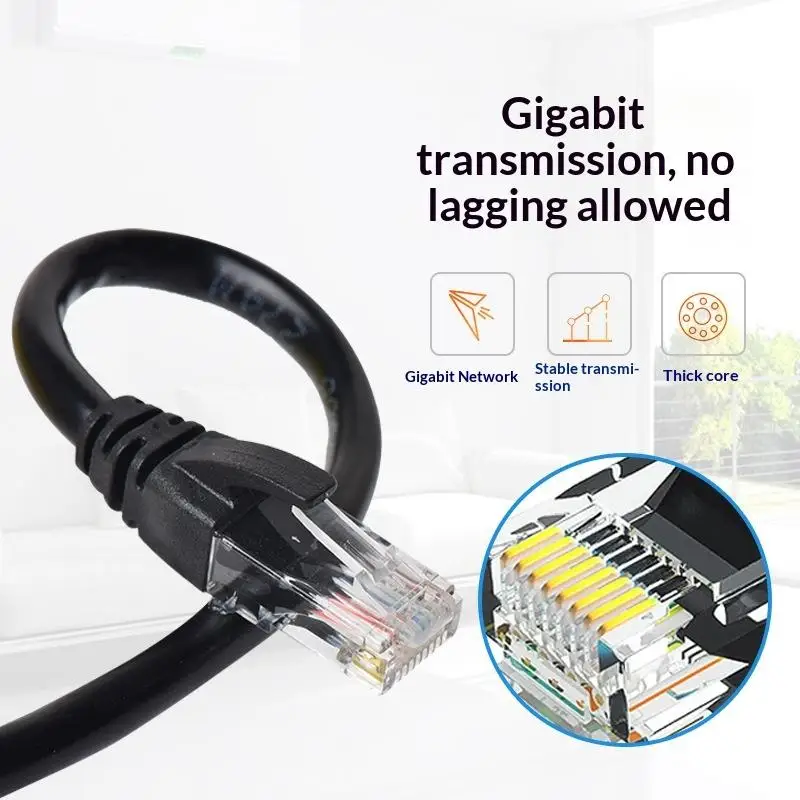 【C】1Pcs Internet Lead Cord Router Computer Cable CAT6 Rj45 Ethernet Cable UTP 1000Mbps Network Cord LAN Wire