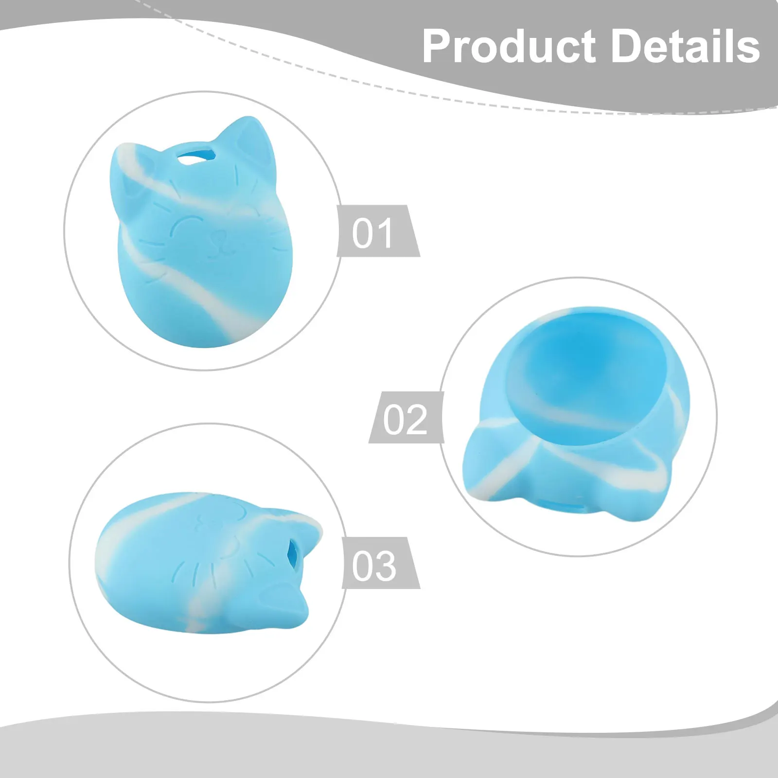 Everyday Carry Blue Silicone Shell Cover Travel Storage Case For Pets Simple Installation Soft Silicone Material