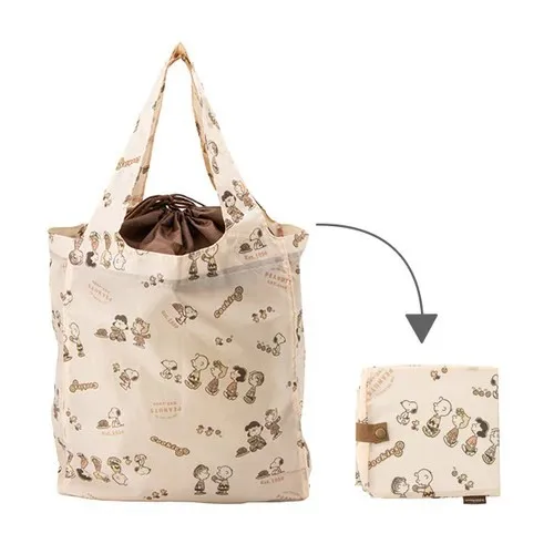 30L Large Capacity Foldable Drawstring Eco‑Bag Cute Snoopy Cartoon Portable Shopping Storage Bag Daily Grocery Tote Holiday Gift view 3