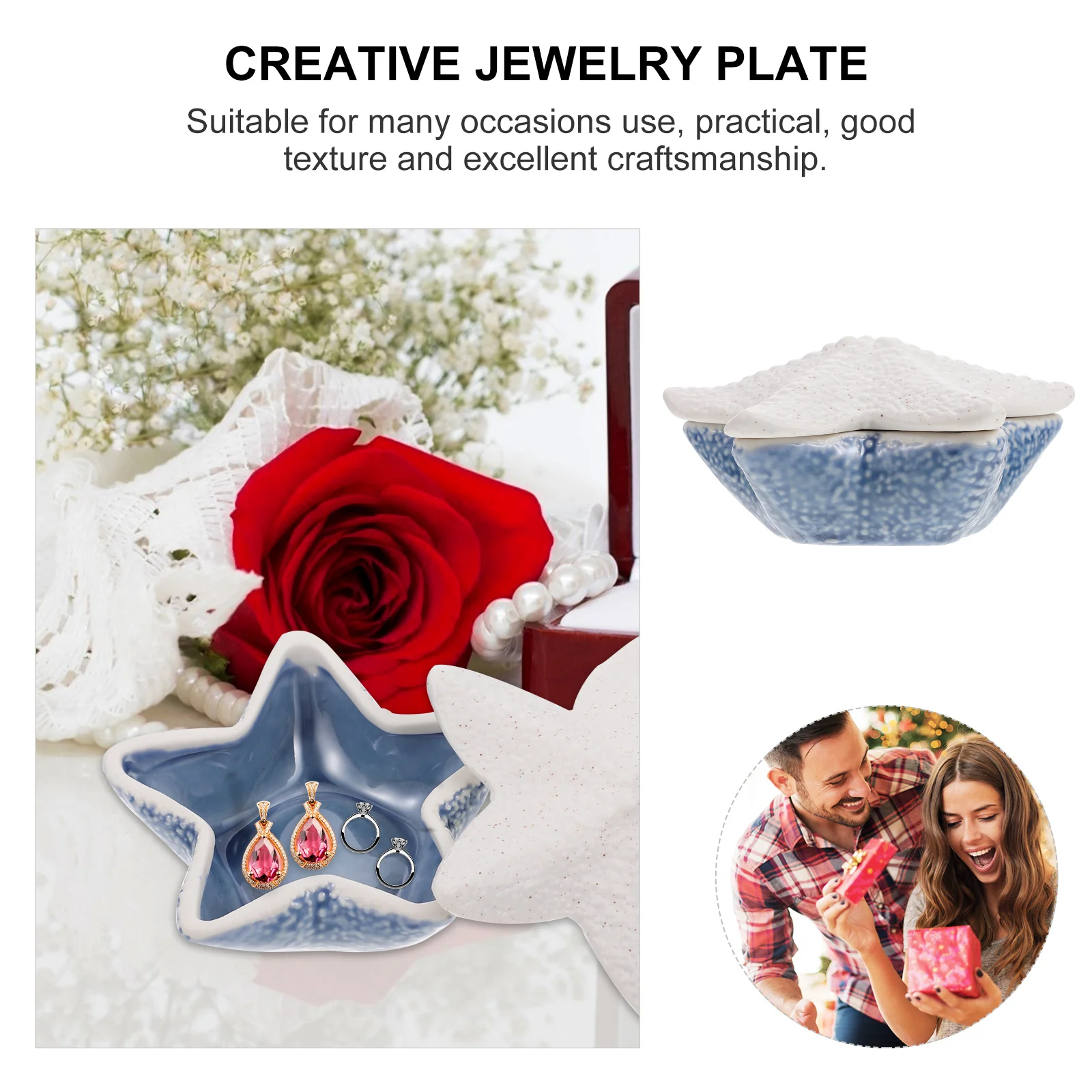 

Jewelry Bracelet Display Plate Container Home Key Lipstick Tray Storage Desktop