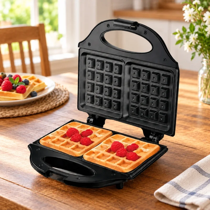 Multi-Functional Kitchen Waffle Maker with Non-Stick Coating for Easy Breakfast Preparation
