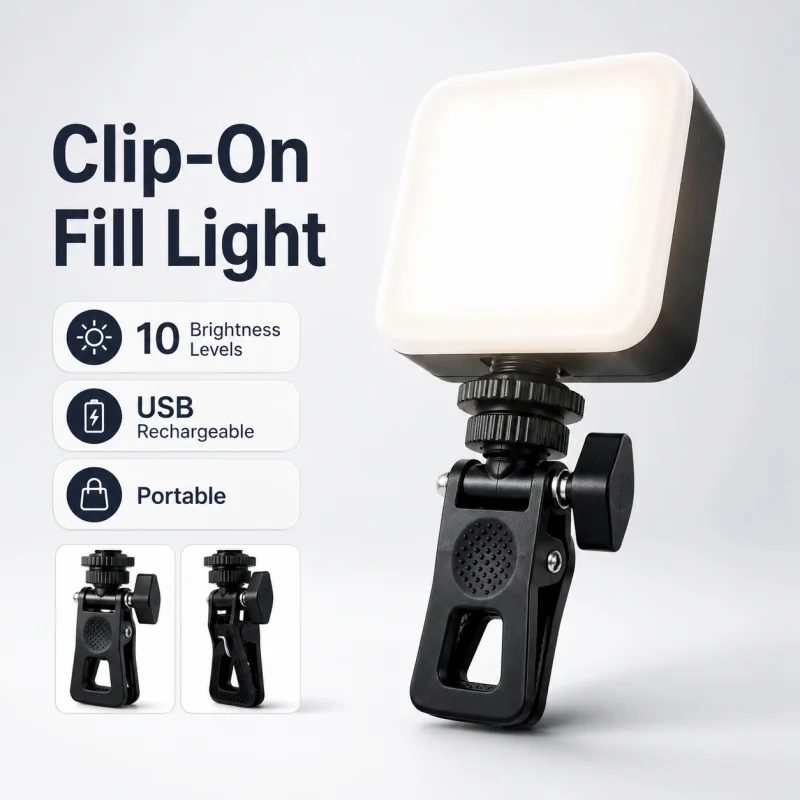 AY-49 RGB LED Video Light Portable Mini Pocket Fill Light Soft Lamp for Phone Live Streaming Vlog Photography Outdoor