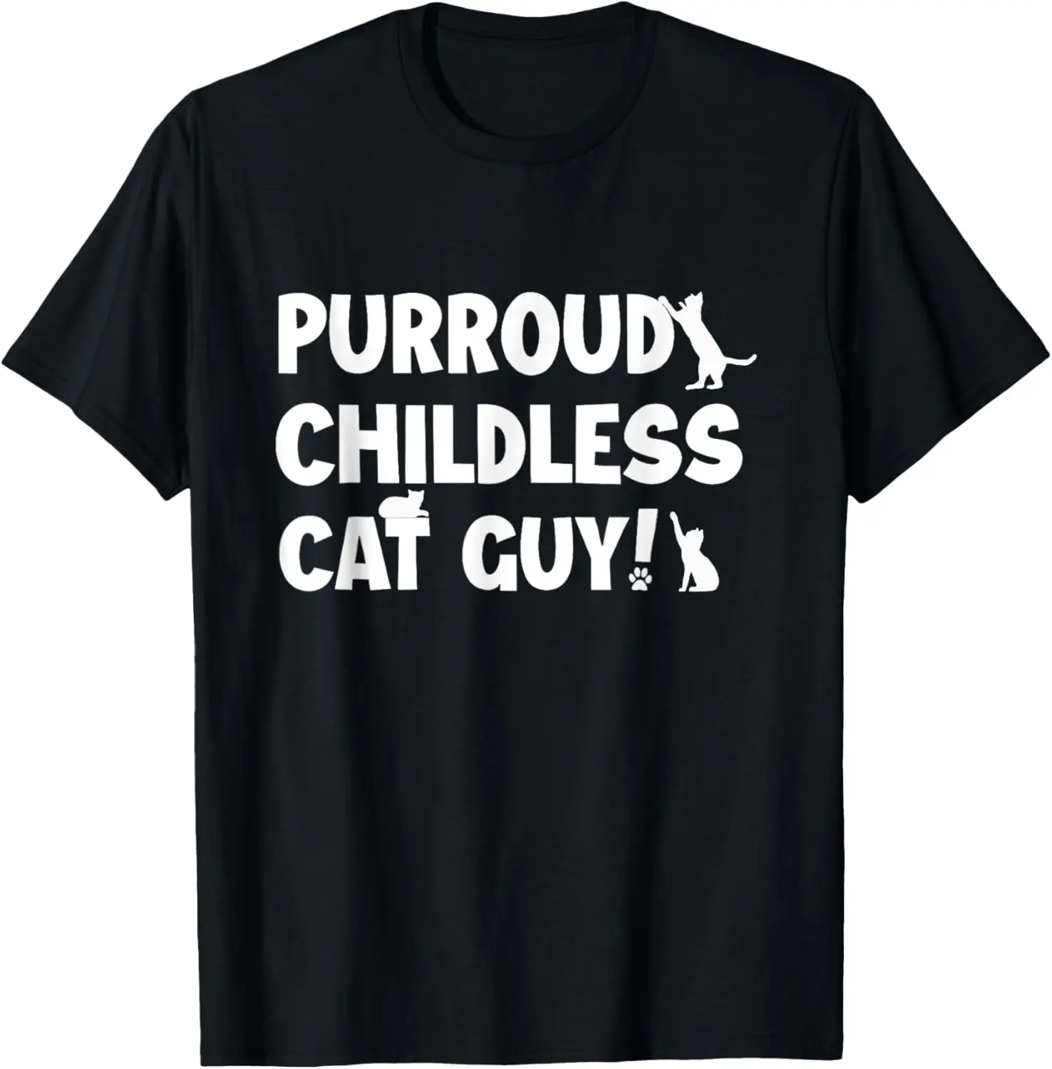 Purroud Childless Cat Guy Funny Voting For President 2024 T-Shirt