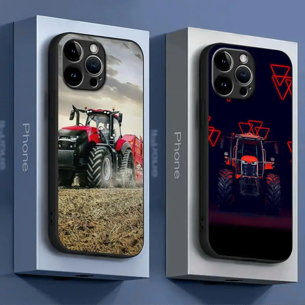 red-Massey Ferguson tractor Phone Case For iPhone 15 14 13 12 11 X XR XS XSMAX 8 7 Plus Mini Pro Max Soft Black Phone Cover