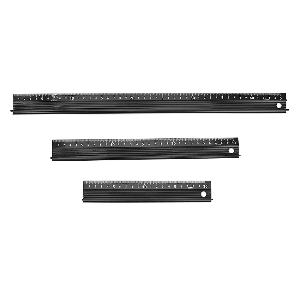 Aluminum Alloy Protective Ruler Non Slip Straight Ruler Woodworking Cutting Tool