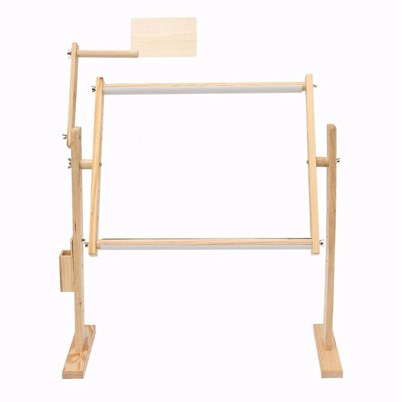 A98E-Adjustment Solid Wooden Frames Tabletop Crossstitch Embroidery Floor Stand For Needlework Sewing Handmade Tools Cross Stitc