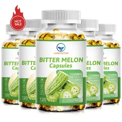 LANHAITUN 5 Bottles Organic Bitter Melon Extract Capsules Bitter Melon Capsules Remove Heat Vitamin B Supplement