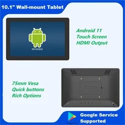 Wall Mounted 10.1 Inch HDMI Android Tablet Capacitive Touch Screen POE WIFI Monitor Kitchen KDS HD Adverting Display