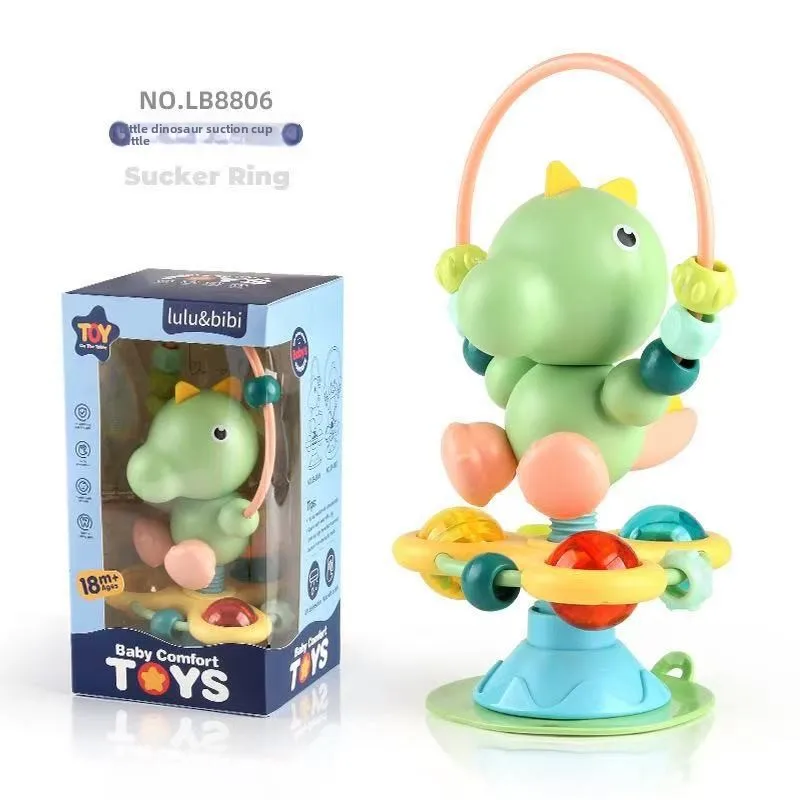 Giocattolo a sonaglio lenitivo per cartoni animati per bambini, divertente effetto sonoro, canzone per bambini, tavolo da pranzo per bambini, ventosa, giocattolo educativo per la prima educazione