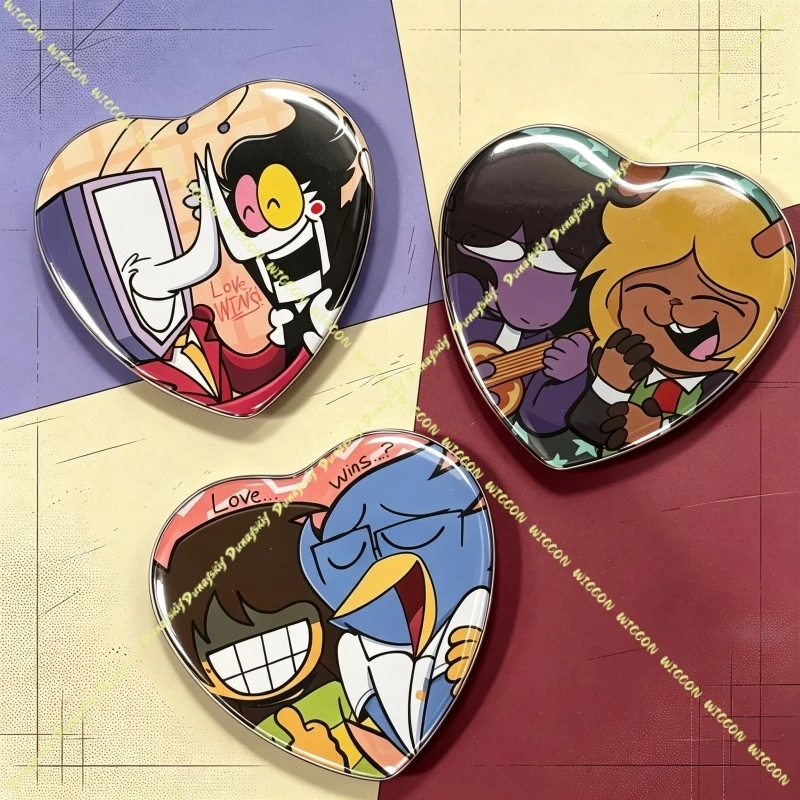 Deltarune Heart Shape Can Badge Lapel Pins Anime Game Cosplay Accessory Backpack Decor Collectible Gift Spamton Brooch Buttons