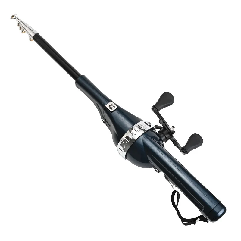 Diaodele Upgraded Folding Casting Fishing Rod Portable Short Section Dual Crank Carbon Fiber Titanium Alloy Guide For Anglers